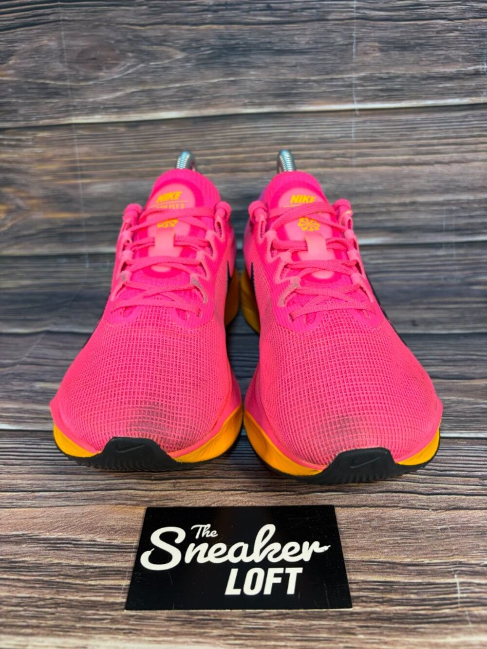 Nike Zoom Fly 5 Women's Pink Orange Athletic Running Shoes Size 8 - Picture 2 of 8